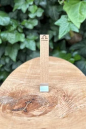 Ahşap Düz Model 15mm en x 100mm boy x 0,5mm kalınlık TERAZİ BURCU (MODEL-2) DESENLİ Mum Fitili + Sehpa thumbnail 3