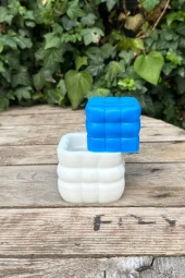 Bubble Yastık Küp Tekli Mum Kalıbı ( Silikon ) 1 Adet thumbnail 1