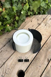 Yaprak Desenli Dairesel Silikon Kap Kalıbı (100x80mm)(Kasnaklı)( 1 Adet ) - 2