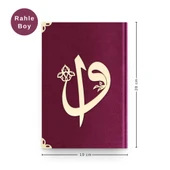 Rahle Boy Kadife Kuran-ı Kerim (Mürdüm Mor, Elif-Vavlı, Yaldızlı) - 1