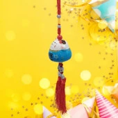 Feng Shui Maneki Neko Şans Kedisi Mavi No.4 thumbnail 3