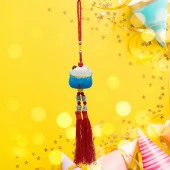 Feng Shui Maneki Neko Şans Kedisi Mavi No.4 thumbnail 5