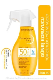Bioderma Photoderm Spray SPF50+ Tüm Ciltler için Aile Boyu Sprey Formda Yüksek Korumalı Güneş Kremi 300 ml - 1