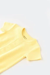 Bebek Şort Kollu Tulum, %100 Organik Pamuk, Bebek ve Yenidoğan Serisi - CSYW1016 - 2