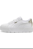 Puma Karmen Metallic Shine 395099 01 Kadın Sneaker Ayakkabı Beyaz Altın 36-40 thumbnail 1