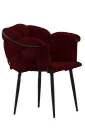 Balon Çay Seti Siyah Iskelet-bordo - 3