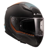 LS2 RAPID 2 EXTRA MAT GRİ-NEON TURUNCU KASK - 6