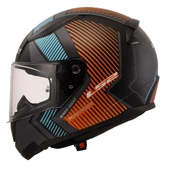 LS2 RAPID 2 EXTRA MAT GRİ-NEON TURUNCU KASK - 2