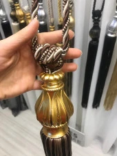 NİVEMESHOME KAHVE-BEJ KARMA SAÇAKLI TAVAN TOPLAMA BRAÇOL - 2