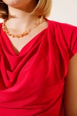 Kolsuz Bluz Kırmızı thumbnail 4