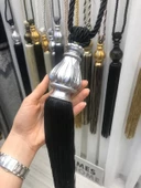 NİVEMESHOME SİYAH SAÇAKLI GRİ APARAT TAVAN TOPLAMA BRAÇOL - 1