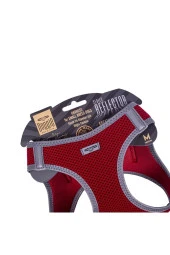 Doggie Havalı Dokuma Reflektör Serisi Küçük Irk Göğüs Tasması Kırmızı M-38-44cm - 2