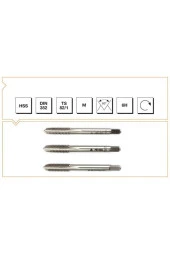 MTE Makina Takım B00100041600 Hss Dın 352 Normal Vidalı 3 Lü Takım Kılavuzu M16 - 1