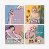 4’lü Set Bardak Altlığı-2 - 1