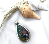 Kolye Epoksi Çiçek Gül Takı Aksesuar Kadın Hediye thumbnail 4