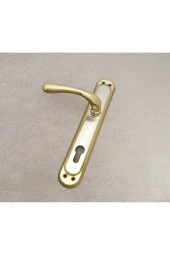 Sultan Titanyum Saten Aynalı Yale Çelik Kapı Kolu Sol Basar Tek Yön - 1