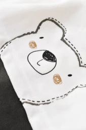 Bebek Star Kadife Patikli Tulum, %80 Organik Pamuk & %20 Polyester, Bebek ve Yenidoğan Serisi - CSYK6011 - 3