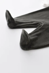 Bebek Star Kadife Patikli Tulum, %80 Organik Pamuk & %20 Polyester, Bebek ve Yenidoğan Serisi - CSYK6011 - 4