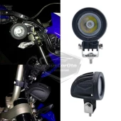 Yuvarlak Tek Led Bar Beyaz Sis Farı Araç Motosiklet Off Road Atv Forklift Led Lamba Projektör Metal Arazi Çalışma Lambası 2 Adet 10w - 9