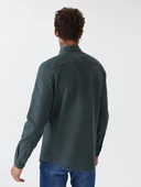 Loft 2030872 Haki Erkek Regular Fit Normal Yaka %100 Pamuk Keten Gömlek - 3