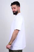 Loft 2034833 Beyaz Erkek Loose Fit Bisiklet Yaka %100 Pamuk Tşört - 2