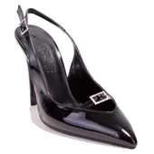 Dagoster DZA07-388494C Siyah Rugan Abiye Topuklu Kadın Ayakkabı - 1