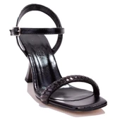 Dagoster DZA07-11862403C Siyah Abiye Topuklu Kadın Ayakkabı - 1