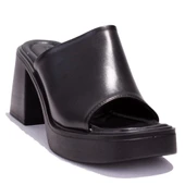 Dagoster DZA07-890201C Siyah Spor Topuklu Kadın Terlik - 1