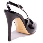 Dagoster DZA07-388494C Siyah Rugan Abiye Topuklu Kadın Ayakkabı - 4