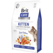 Brit care kitten kedi 7kg gentle digestion strong immunity somonlu tahılsız yavru kedi maması - 1