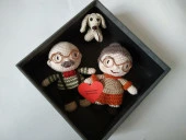 Maskot Dede ve Nine Amigurumi Organik Oyuncak - 1