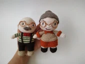 Maskot Dede ve Nine Amigurumi Organik Oyuncak - 2