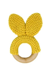Organik Amigurumi Sarı Mini Bunny Diş Kaşıyıcı - 1