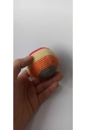 Renkli Tasarım Çıngıraklı Evcil Hayvan Oyuncağı Top - 1