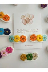 Cicitokadünyası Papatya Örgü Çıtçıt Toka 2li Set thumbnail 2