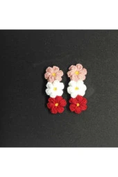 Üç Çiçek Şık Tasarım Amigurumi 2 Li Toka Seti - 1