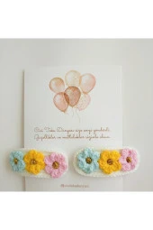 Cicitokadünyası Papatya Örgü Çıtçıt Toka 2li Set thumbnail 3