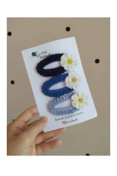 Papatya 3lü Çıt Çıt Toka thumbnail 1