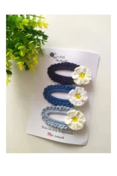 Papatya 3lü Çıt Çıt Toka thumbnail 2