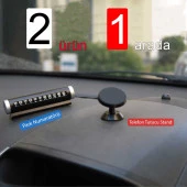 Araç İçi Park Numaratörü Telefon Tutucu 2'si 1 arada Numaratör Stand Araba Aksesuar Standı - 1