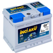 12V 60 AMPER İNCİ AKÜ EFB START STOP AKÜ  2 YIL GARANTİLİ - 1