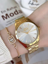 BLKT.S.104 Slazenger 30 Mt Suya Dayanıklı Bileklik Hediyeli Kadın Kol Saati thumbnail 1