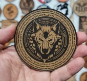 Tanrı Türkü Korusun - Türk Irkı Sağ Olsun -Bozkurt - Deri Peç - Arma - Wolf Leather Patch - 2