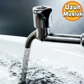 Uzun Musluk Süzgeçli Tuvalet Bahçe Lavabo Musluğu Ara Musluk - 1