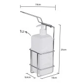 Dezenfektan Aparatı Çelik ve 1 Lt Şişe Krom Eg-301 - 2