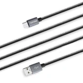 Philips Playstation 4 İle Uyumlu Joystick Şarj Kablosu 3A 60W UsbA to Micro Deri Kaplama Hızlı Şarj Kablosu DLC2518B/97 thumbnail 3