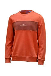 Erkek Standart Fit Bisiklet Yaka Baskılı Pamuklu Kiremit Sweatshirt - 1