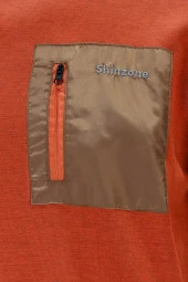 Erkek Standart Fit Bisiklet Yaka Cep Fermuarlı Kiremit Sweatshirt - 3