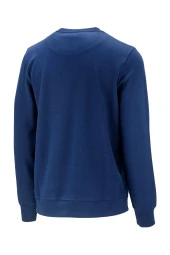 Erkek Standart Fit Bisiklet Yaka Cep Fermuarlı Lacivert Sweatshirt - 4