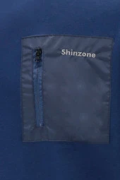 Erkek Standart Fit Bisiklet Yaka Cep Fermuarlı Lacivert Sweatshirt - 2